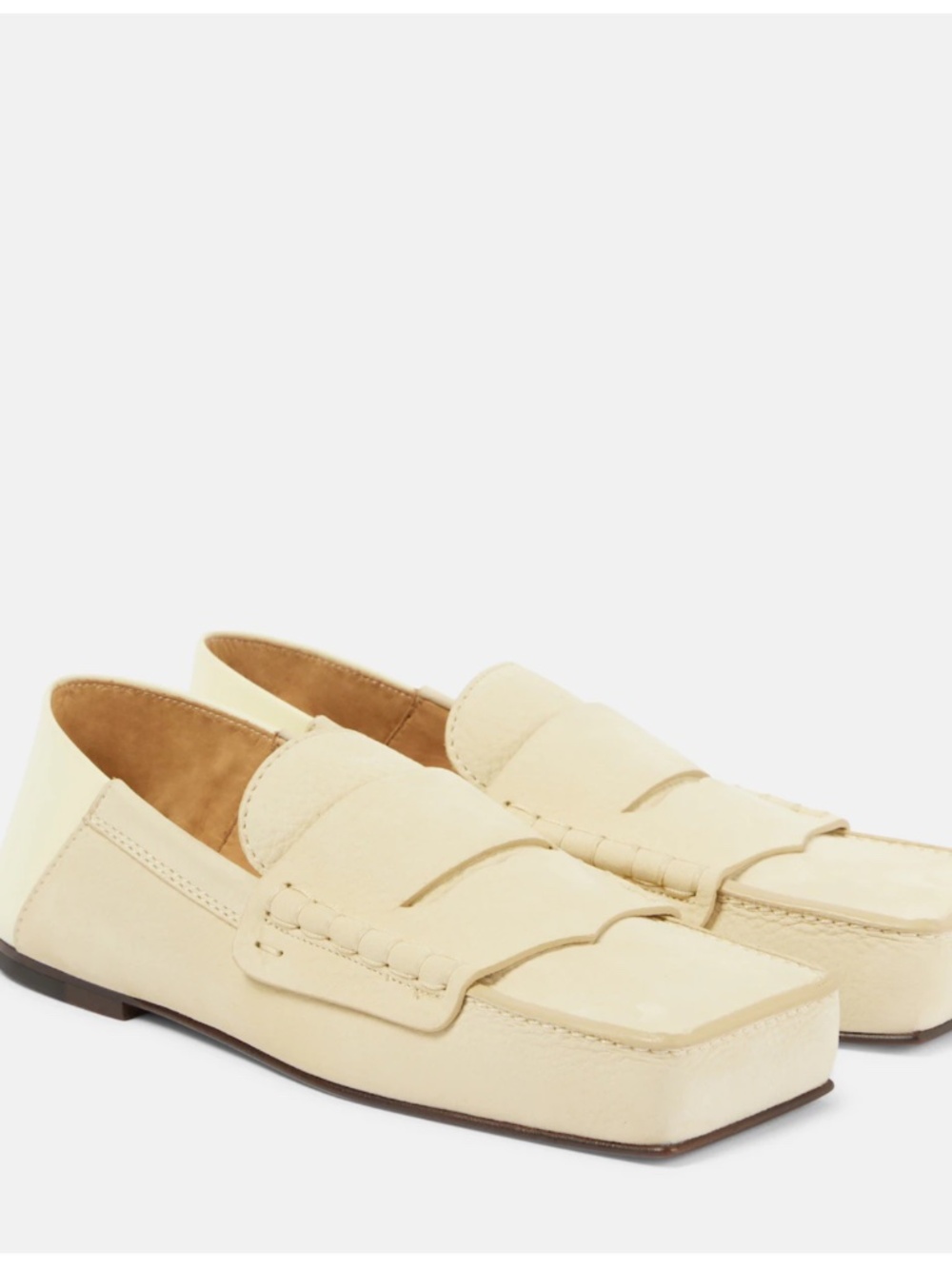 JACQUEMUS Yellow La Casa 'Les Loafers Carré' Loafers